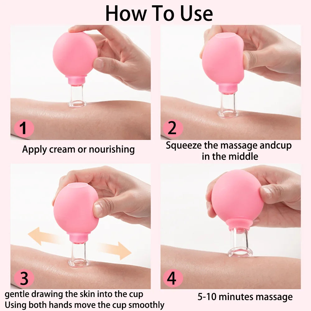 Flozen® Cupping Set – Soft Rubber Vacuum Cups for Face & Body (1- or 4-Pack)