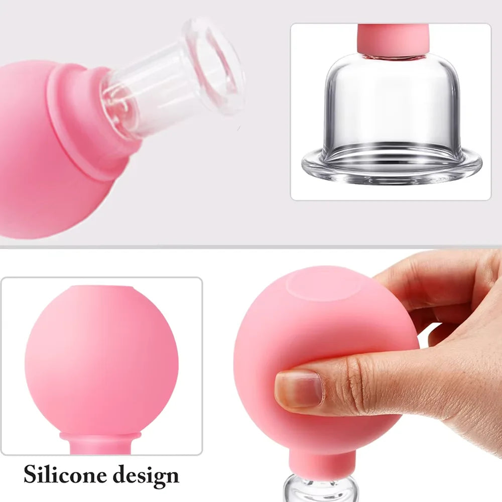 Flozen® Cupping Set – Soft Rubber Vacuum Cups for Face & Body (1- or 4-Pack)