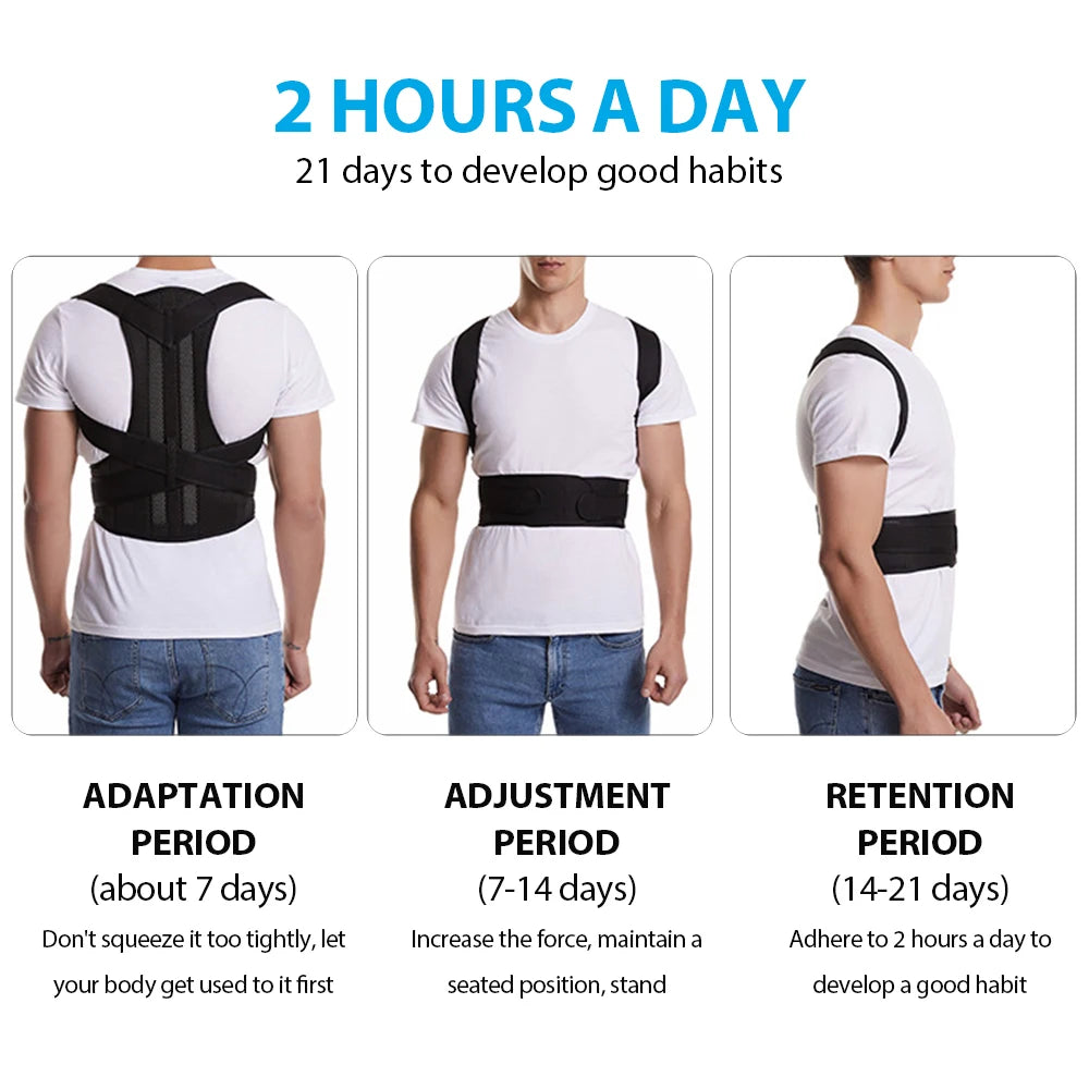 Flozen® Posture Corrector Back Brace — Adjustable Shoulder & Lumbar Support (S–4XL)