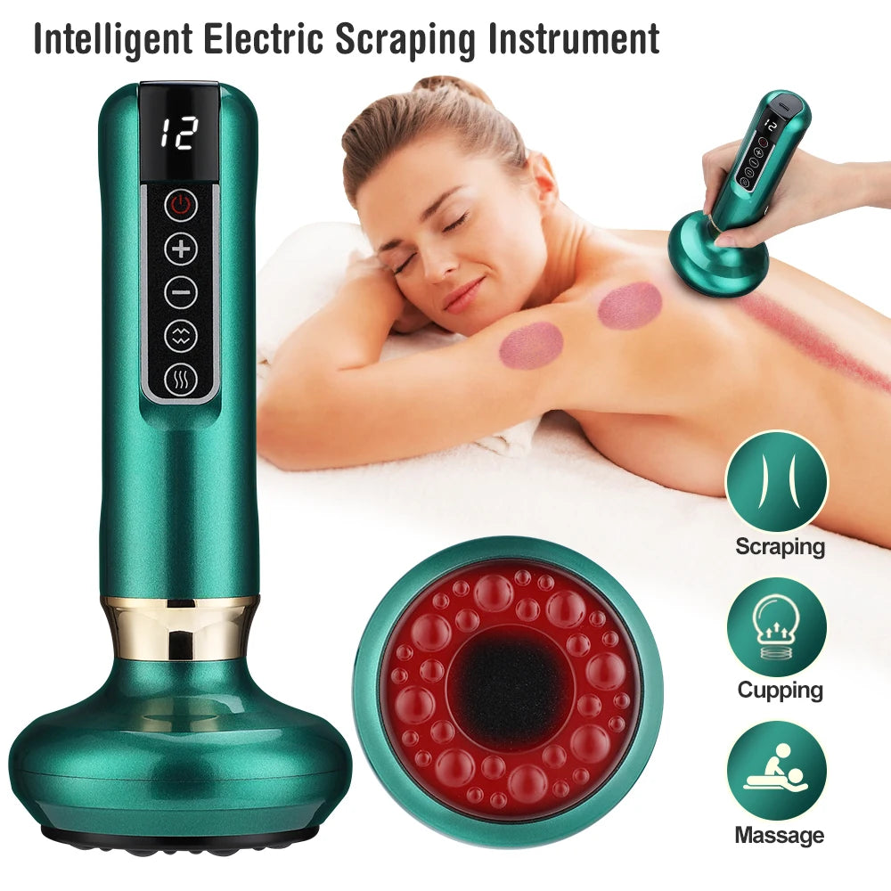 Flozen® Electric Cupping & Gua Sha Massager — 12-Level Heat, One-Touch Release