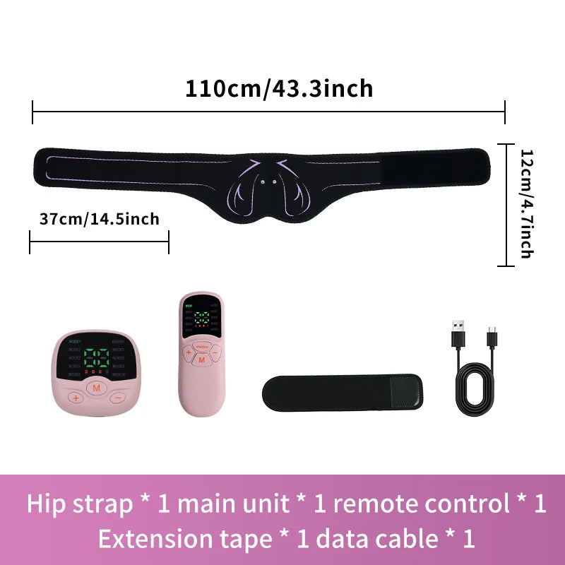 Flozen® EMS Glute Trainer & Massager — Silicone Pad, 10 Modes, 30 Levels, Remote