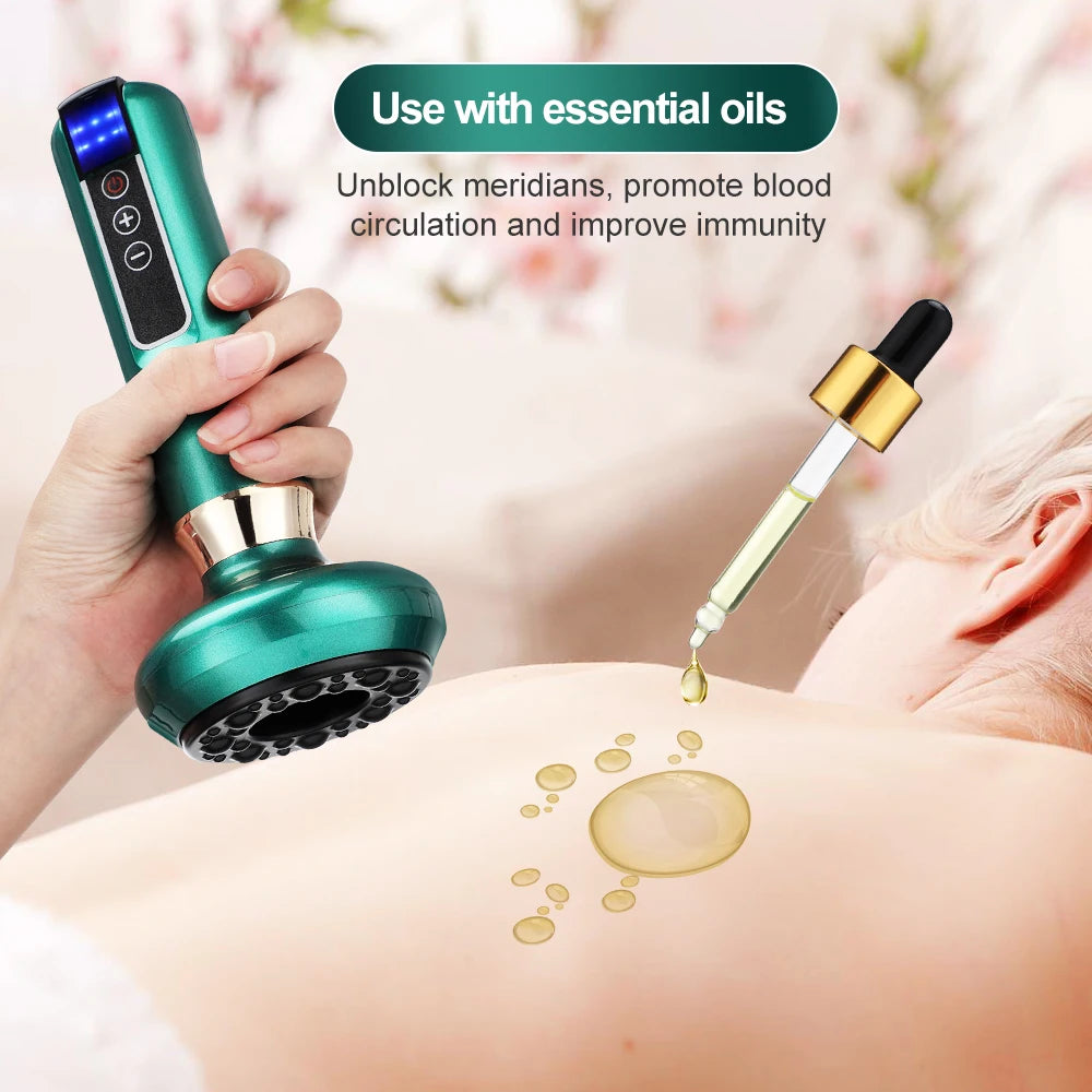 Flozen® Electric Cupping & Gua Sha Massager — 12-Level Heat, One-Touch Release