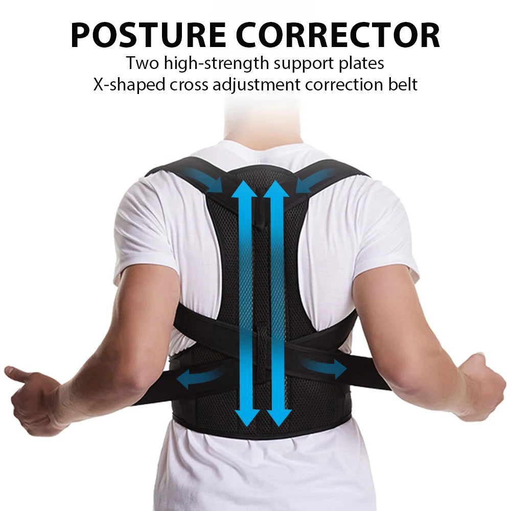 Flozen® Posture Corrector Back Brace — Adjustable Shoulder & Lumbar Support (S–4XL)