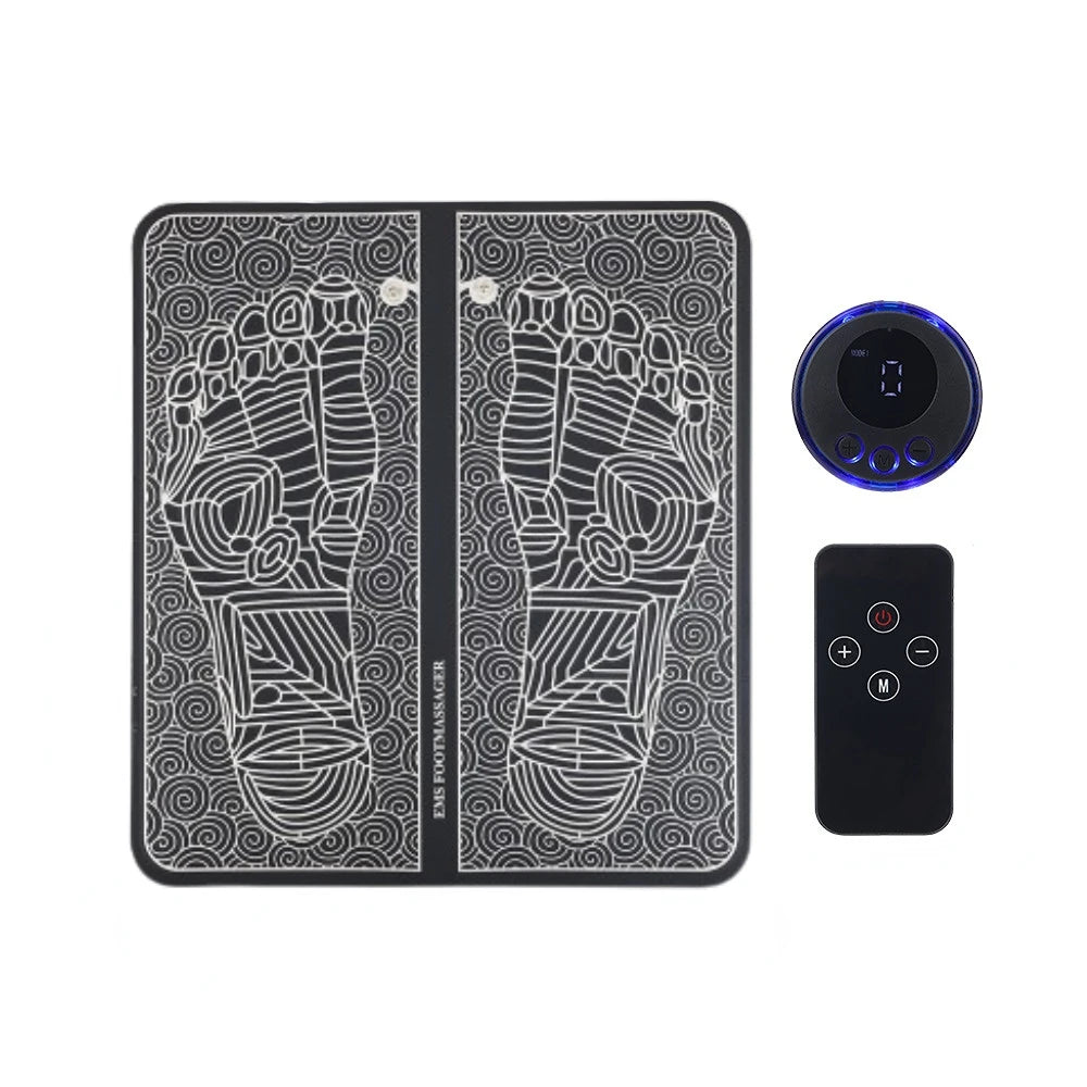 Flozen® EMS Foot Massager Pad — 8 Modes, 19 Levels, Remote, USB-C