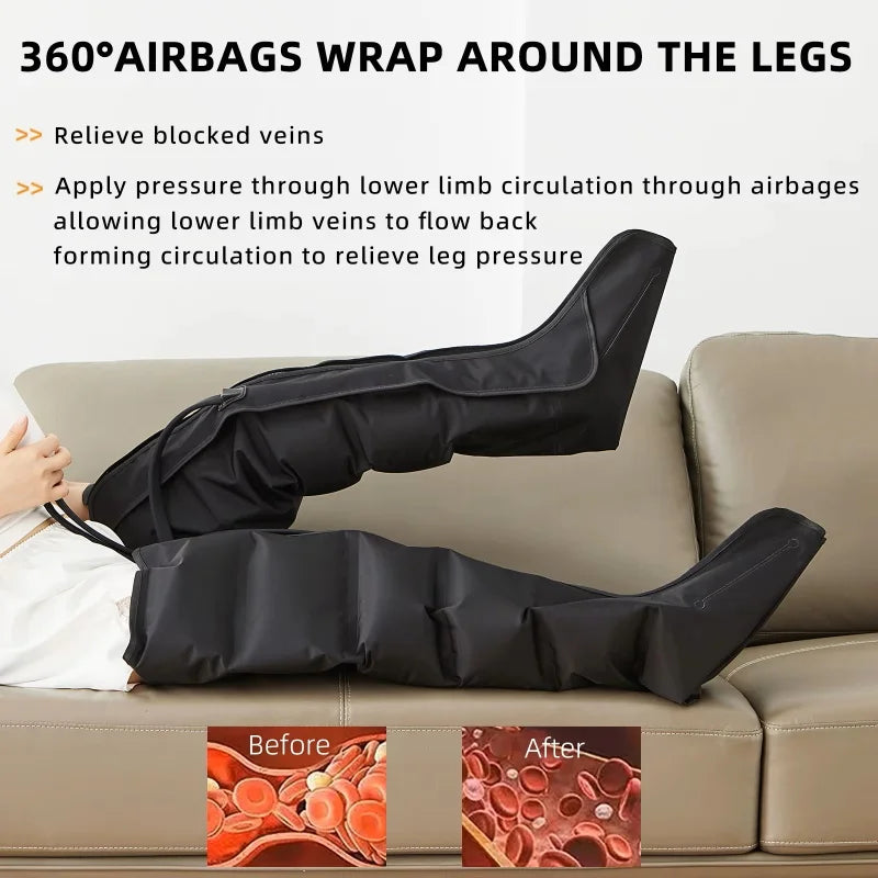 Flozen® Air Compression Leg Massager Boots — Calf & Foot, 3 Modes, Remote