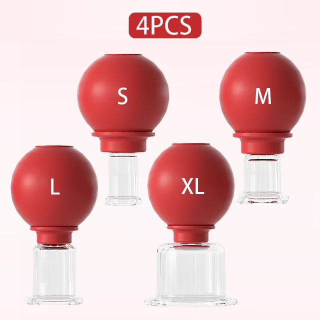 Flozen® Cupping Set – Soft Rubber Vacuum Cups for Face & Body (1- or 4-Pack)