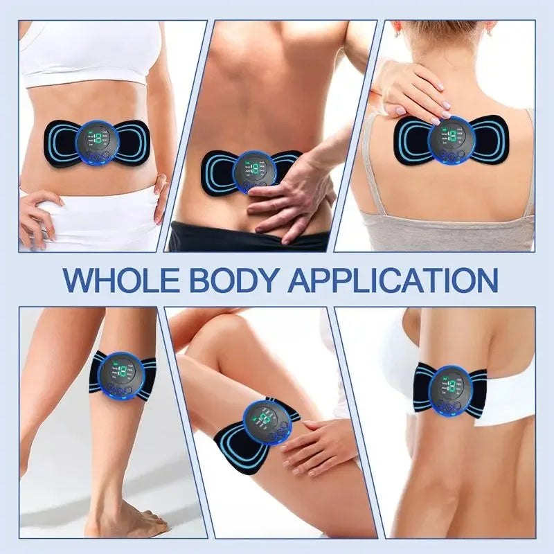 Flozen® Mini Body Massager Patch — Neck, Back, Waist & Arms | 8 Modes, 19 Levels, USB Rechargeable