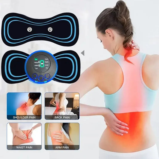 Flozen® Mini Body Massager Patch — Neck, Back, Waist &amp; Arms | 8 Modes, 19 Levels, USB Rechargeable