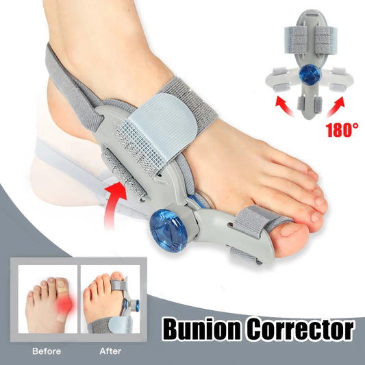 Flozen® Adjustable Bunion Corrector — 180° Dial, Toe Straightener with Heel Strap