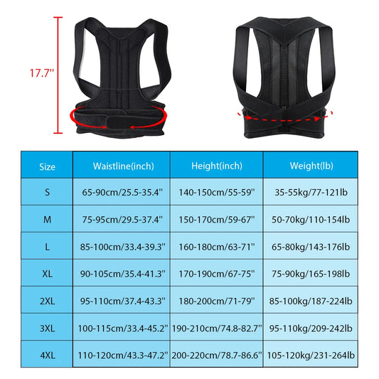 Flozen® Posture Corrector Back Brace — Adjustable Shoulder &amp; Lumbar Support (S–4XL)