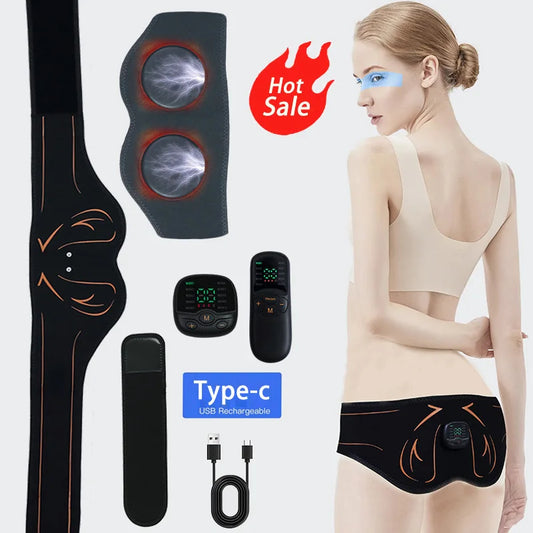 Flozen® EMS Glute Trainer &amp; Massager — Silicone Pad, 10 Modes, 30 Levels, Remote