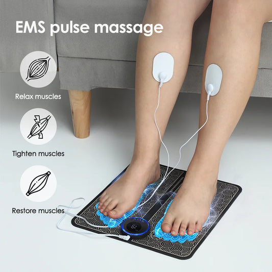Flozen® EMS Foot Massager Pad — 8 Modes, 19 Levels, Remote, USB-C