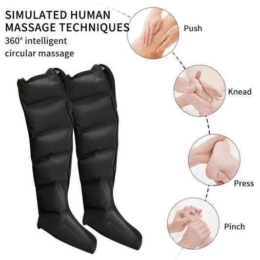 Flozen® Air Compression Leg Massager Boots — Calf &amp; Foot, 3 Modes, Remote