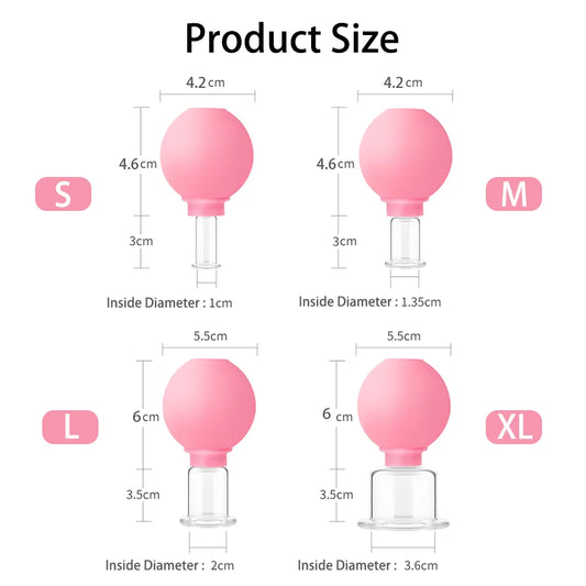 Flozen® Cupping Set – Soft Rubber Vacuum Cups for Face &amp; Body (1- or 4-Pack) 