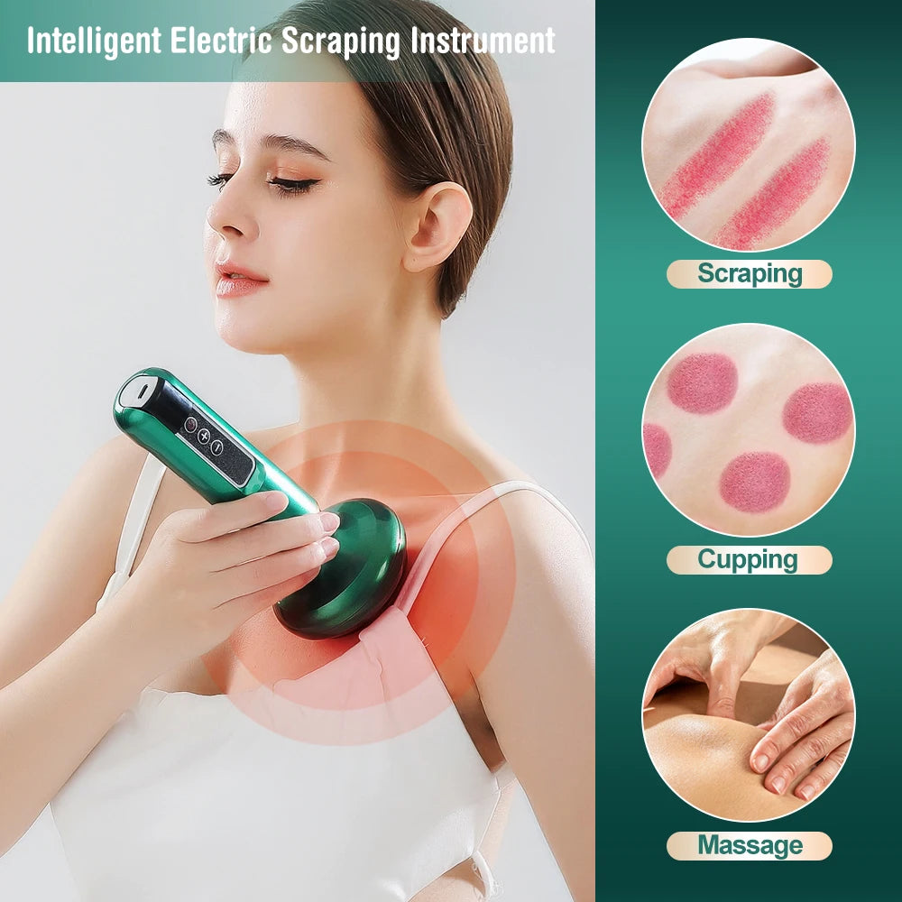 Flozen® Electric Cupping &amp; Gua Sha Massager — 12-Level Heat, One-Touch Release